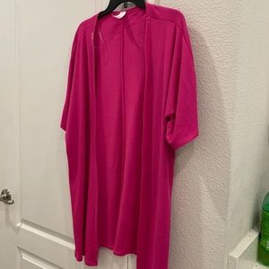 Magenta Open Cardigan